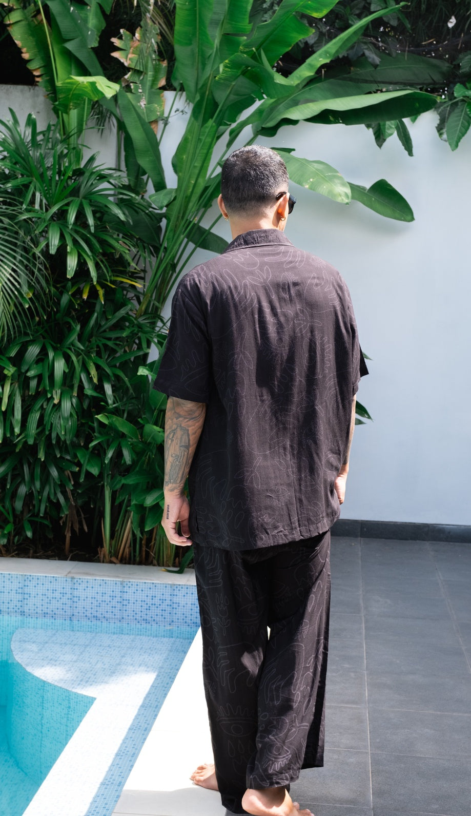 Long Culottes in Black on Black