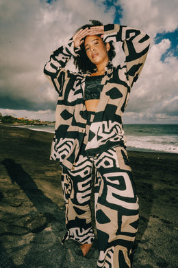 Earthbound Relaxed Pajama Shirt in Tribe