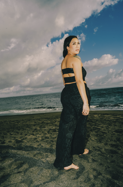 Long Culottes in Black on Black