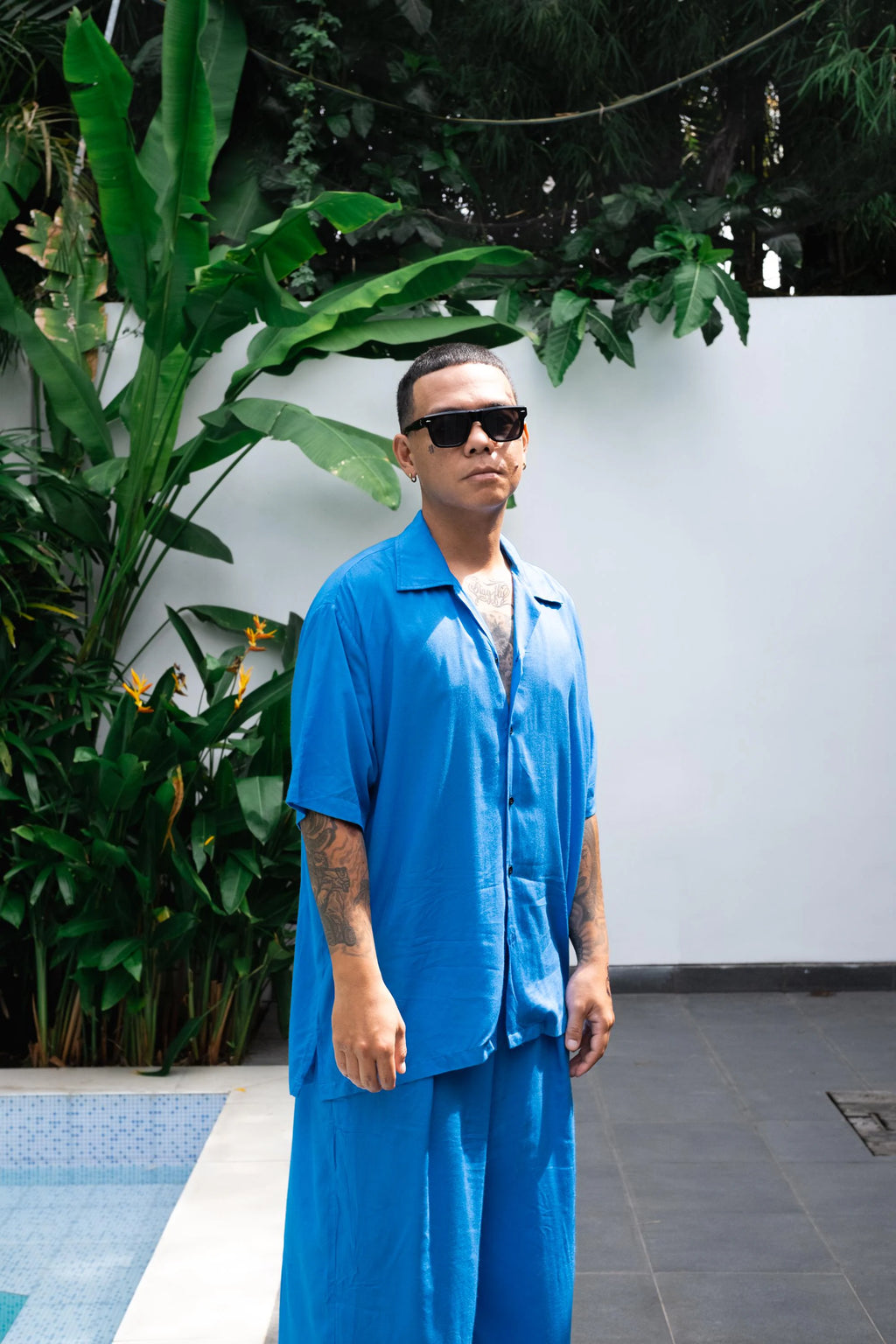 Long Culottes in Azure Blue