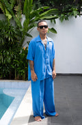 Long Culottes in Azure Blue